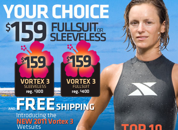 Up to 60% off triathlon wetsuits and free shipping