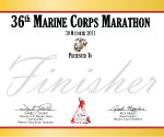 36th MCM Finisher and Volunteer Certificates Now Available