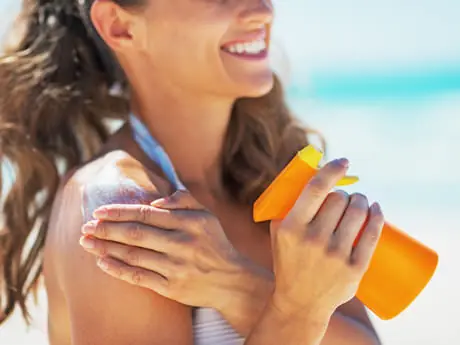 Protect your skin from sun damage by using sunscreen with at least SPF 30, and reapply every two hours.