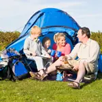 Family in Tent