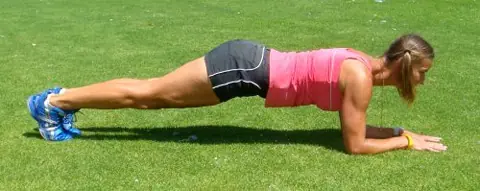 basic plank pose strong core tennis
