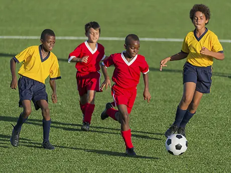 kids playing soccer