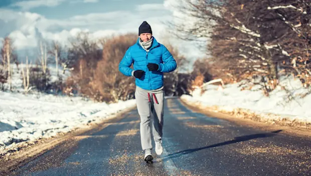 A man exercising.