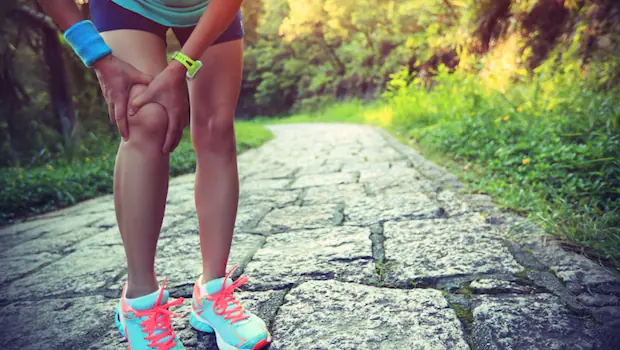 A woman exercising.